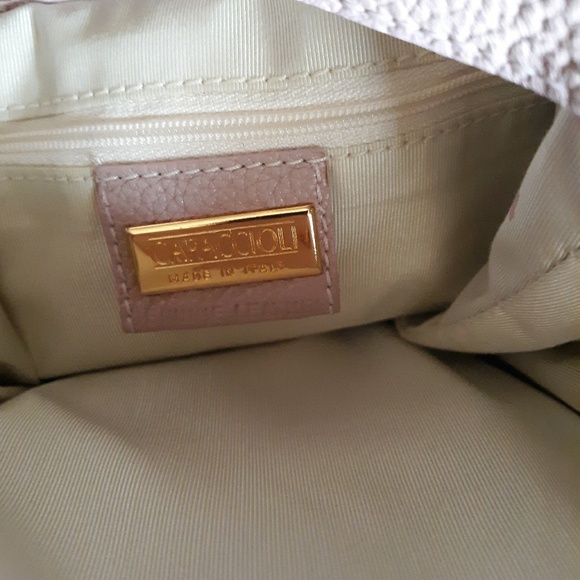 🌺CAPACCIOLI PEBBLED LEATHER Handbag - Picture 4 of 7